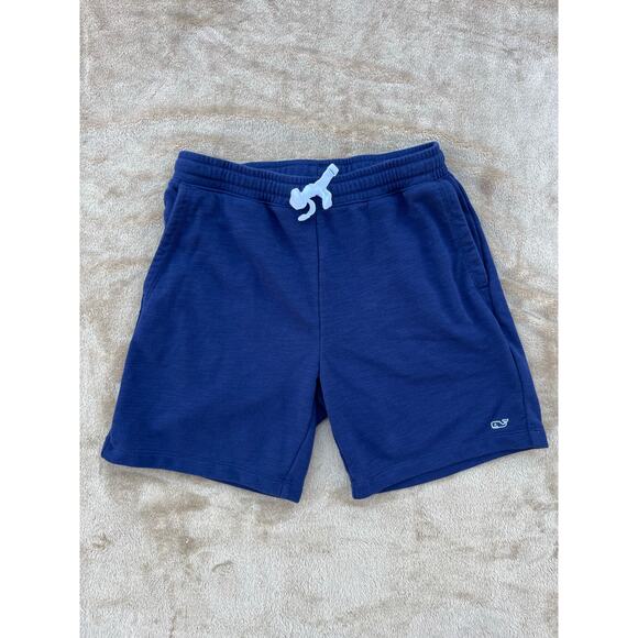 Vineyard Vines Men's 7 Inch Knit Jetty Slub Shorts Men’s Size Medium Navy Sweats - Picture 1 of 7